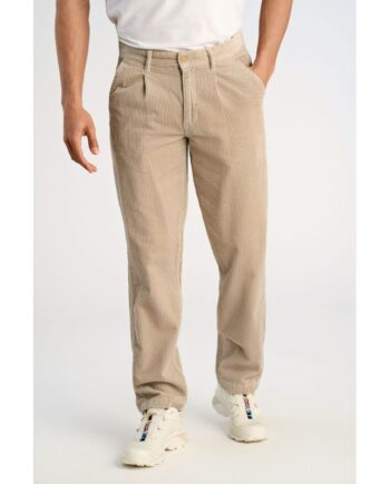 Beige Lindbergh Relaxed Loose Fit Fløjlsbukser Lys Stone Til Herre - Lindbergh Jeans  - 5715651710271