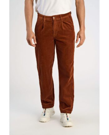Brun Lindbergh Relaxed Loose Fit Fløjlsbukser Mørk Kobber Til Herre - Lindbergh Jeans  - 5715789398983