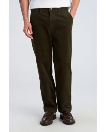 Grøn Lindbergh Relaxed Loose Fit Superflex Fløjlsbukser Army Til Herre - Lindbergh Jeans  - 5715891095817