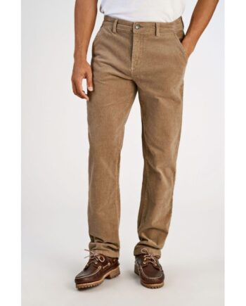 Beige Lindbergh Relaxed Loose Fit Superflex Fløjlsbukser Lys Sand Til Herre - Lindbergh Jeans  - 5715651044543