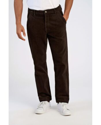 Brun Lindbergh Relaxed Loose Fit Superflex Fløjlsbukser Mørke Til Herre - Lindbergh Jeans  - 5715651044109