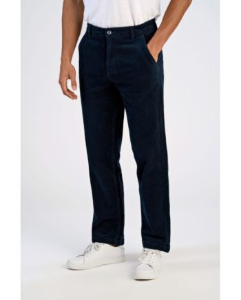 Navy Lindbergh Relaxed Loose Fit Superflex Fløjlsbukser Til Herre - Lindbergh Jeans  - 5715651045427