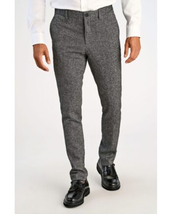 Sort Lindbergh Slim Fit Klassiske Bukser Meleret Til Herre - Lindbergh Jeans  - 5715789223179