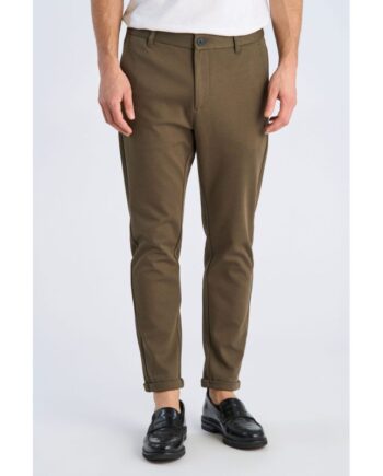 Grøn Lindbergh Slim Fit Superflex Cropped Performance Bukser Army Til Herre - Lindbergh Jeans  - 5715651069669