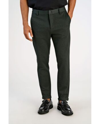 Grøn Lindbergh Slim Fit Superflex Cropped Strikkede Performance Bukser Army Meleret Army Mix Til Herre - Lindbergh Jeans  - 5714396677207