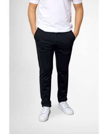 Sort Lindbergh Slim Fit Superflex Cropped Strikkede Performance Bukser Til Herre - Lindbergh Jeans  - 5714391243704