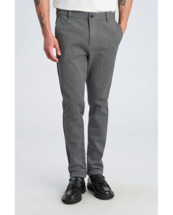Grå Lindbergh Slim Fit Superflex Ternede Performance Bukser Meleret Til Herre - Lindbergh Jeans  - 5714391305679