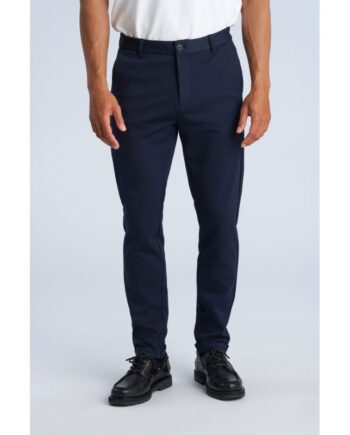 Navy Lindbergh Slim Fit Superflex Ternede Performance Bukser Meleret Til Herre - Lindbergh Jeans  - 5714391305990
