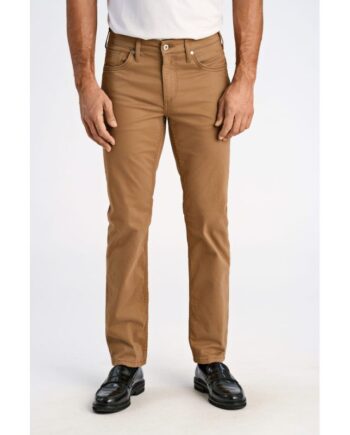 Beige Lindbergh Tapered Fit Lommebukser Mørk Sand Til Herre - Lindbergh Jeans  - 5715651093411