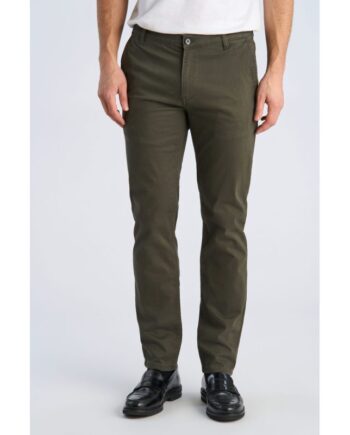 Grøn Lindbergh Tapered Fit Superflex Chinos Army Til Herre - Lindbergh Jeans  - 5715651083665