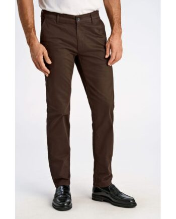 Brun Lindbergh Tapered Fit Superflex Chinos Mørk Chokolade Til Herre - Lindbergh Jeans  - 5715651085980