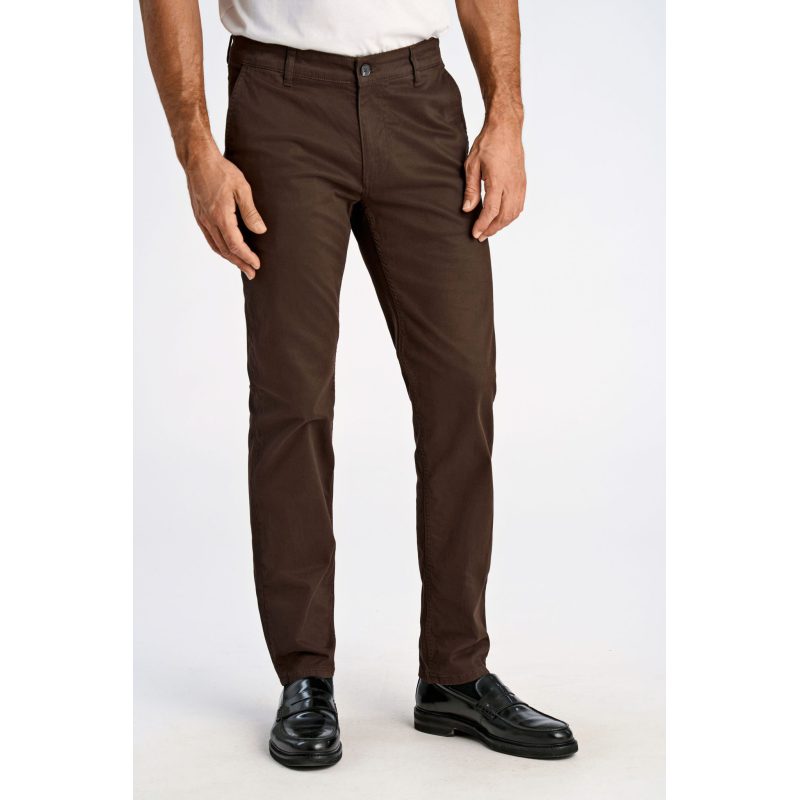 Brun Lindbergh Tapered Fit Superflex Chinos Mørk Chokolade Til Herre - Lindbergh Jeans - 5715651085980