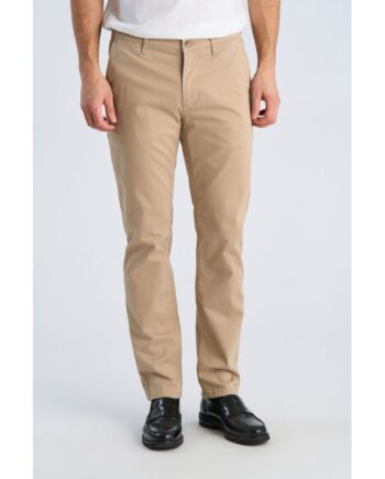 Beige Lindbergh Tapered Fit Superflex Chinos Sand Til Herre - Lindbergh Jeans  - 5715651088721