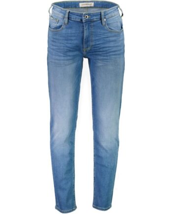 Blå Lindbergh Tapered Fit Superflex Jeans Sun Faded Blue Til Herre - Lindbergh Jeans  - 5714397977887