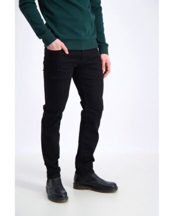 Sort Lindbergh Tapered Fit Superflex Jeans Til Herre - Lindbergh Jeans  - 5714391962636