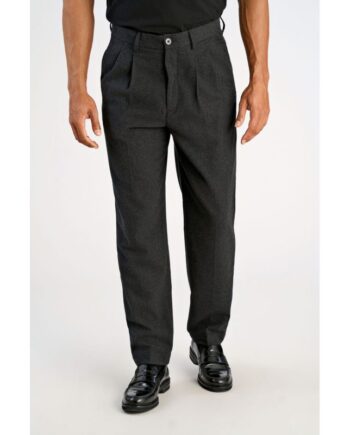 Sort Lindbergh Wide Fit Pæne Bukser Meleret Til Herre - Lindbergh Jeans  - 5715789377858