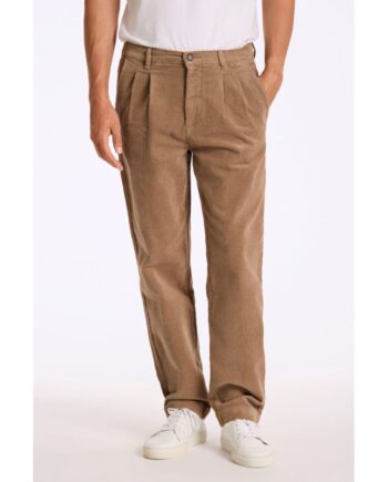 Beige Lindbergh Wide Fit Superflex Fløjlsbukser Lys Sand Til Herre - Lindbergh Jeans  - 5715778469120