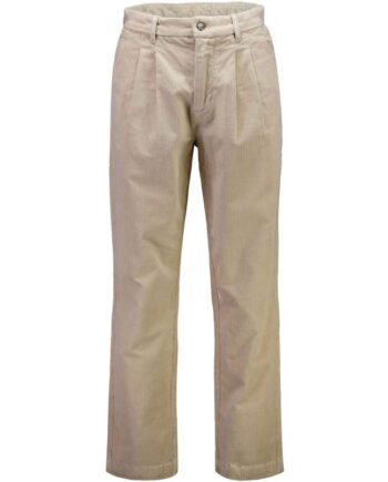 Beige Lindbergh Wide Fit Superflex Fløjlsbukser Lys Stone Til Herre - Lindbergh Jeans  - 5715891095558
