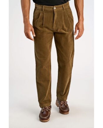 Beige Lindbergh Wide Fit Superflex Fløjlsbukser Sand Til Herre - Lindbergh Jeans  - 5715778469281
