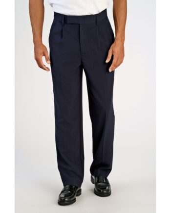 Navy Lindbergh Wide Fit Superflex Pæne Bukser Til Herre - Lindbergh Jeans  - 5715789252414
