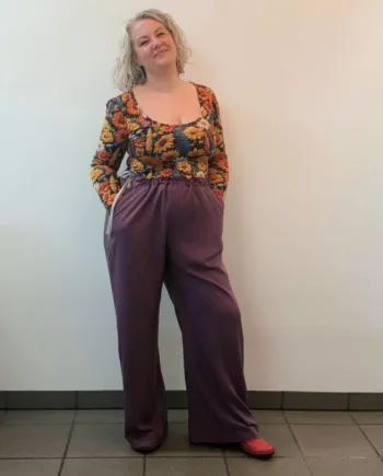 Lilla Loose Fit Bukser Mauve - Amamiko Jeans