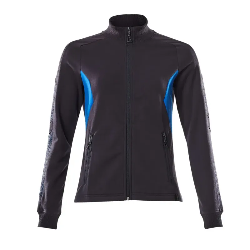 Mascot Accelerate Sweatee Shirt Med Lynlås 18494 962 Dame Mørk Marine Azurblå - Mascot Shirt  - 5711074752430