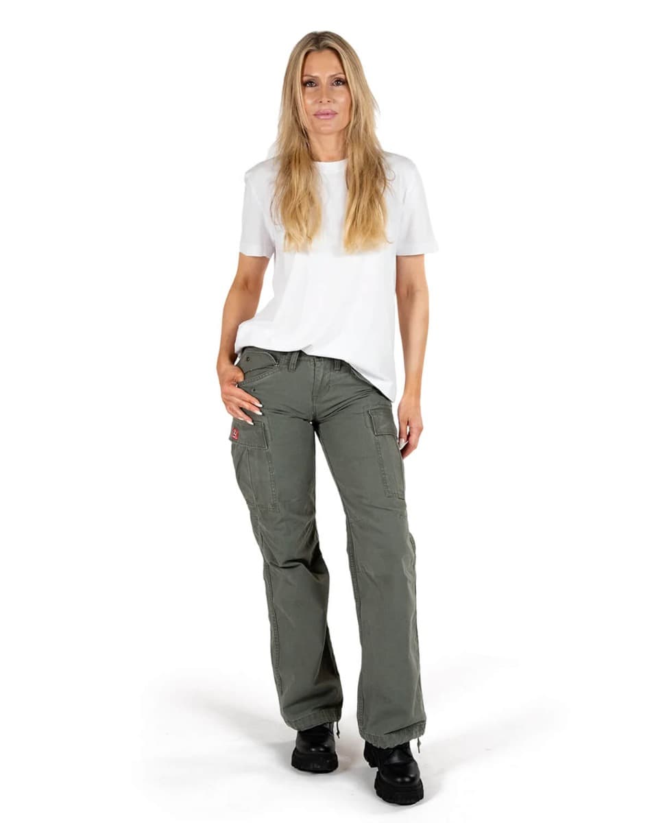 Olive Molecule Riptail Combats Cargobukser Dame N - Molecule Jeans - 5740032901313