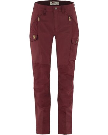Rød Fjallraven Nikka Trousers Curved Bordeaux Red Bukser - Fjällräven Jeans  - 7323450760762