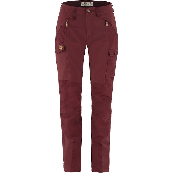 Rød Fjallraven Nikka Trousers Curved Bordeaux Red Bukser - Fjällräven Jeans - 7323450760762