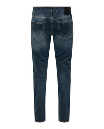 Mørkeblå Only & Sons Loom Ebony Slim Fit Jeans Tonet Denim Til Herre - Only & Sons Jeans
