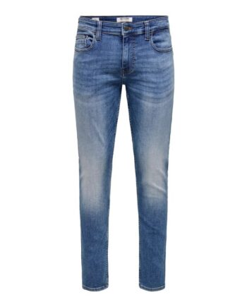 Mellemblå Only & Sons Loom Jax Slim Fit Jeans Denim Til Herre - Only & Sons Jeans