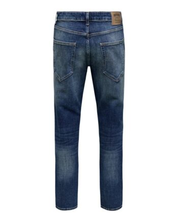 Mørkeblå Only & Sons Yoke Tapered Fit Jeans Denim Til Herre - Only & Sons Jeans
