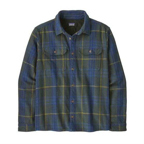 Grøn Patagonia Mens Fjord Loft Shirt Netted Old Growth Green - Patagonia Shirt