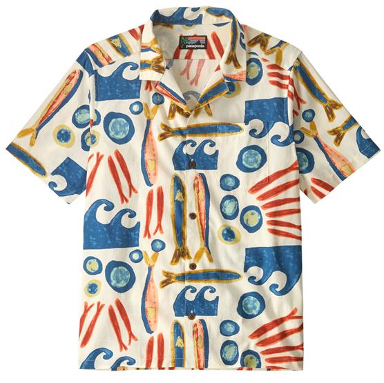 Patagonia Mens Tidal Threads Camp Shirt Sardines Natural - Patagonia Shirt  - 198077732518