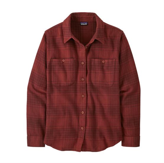 Patagonia Womens Fjord Flannel Shirt Cascade Oxide Red - Patagonia Shirt  - 196924774308