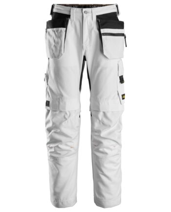 Hvid Snickers Bukser Canvas Med Hylsterlommer 6224 - Snickers Jeans  - 7332515426697