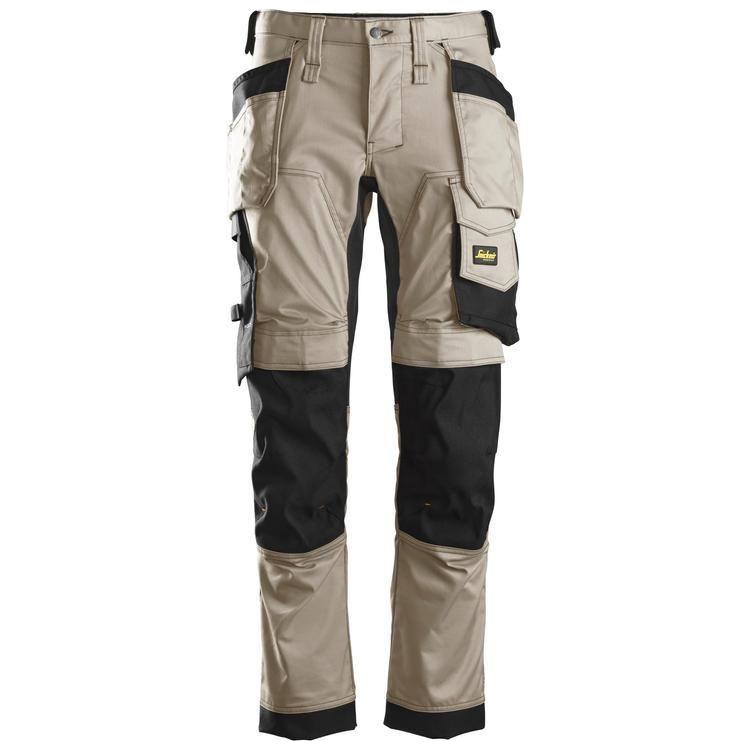 Sort Snickers Bukser Stretch Med Hylsterlommer Khaki 6241 - Snickers Jeans - 7332515296818