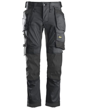 Sort Snickers Bukser Stretch Med Hylsterlommer Koksgrå 6241 - Snickers Jeans  - 7332515269256