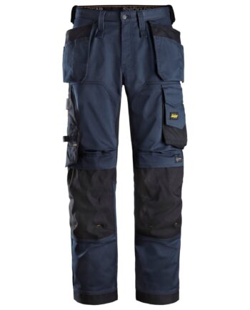 Sort Snickers Bukser Stretch Med Hylsterlommer Lose Fit Navy 6251 - Snickers Jeans  - 7332515311184