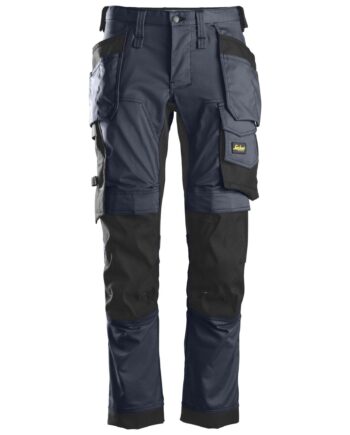 Sort Snickers Bukser Stretch Med Hylsterlommer Navy 6241 - Snickers Jeans  - 7332515279781