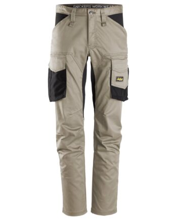Sort Snickers Bukser Stretch Knælom Khaki 6803 - Snickers Jeans  - 7332515394910