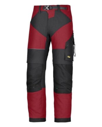 Sort Snickers Flexiwork Bukser Chilirød 6903 - Snickers Jeans  - 7332515185068
