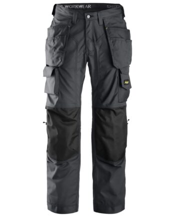 Sort Snickers Gulvlæggerbukser Med Hylsterlommer Koksgrå 3223 - Snickers Jeans  - 7332515016126