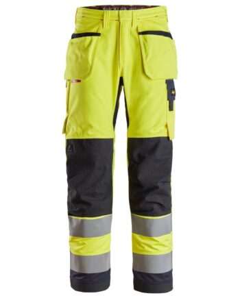 Snickers Arbejdsbukser Med Hylsterlommer Klasse Gul Navy 6260 - Snickers Jeans  - 7332515382252