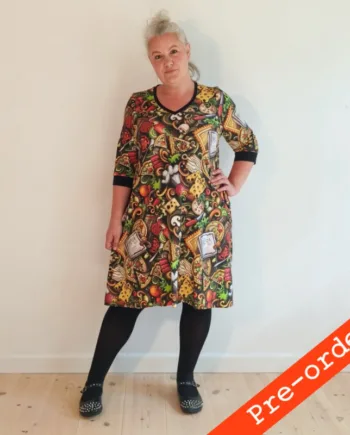 Grøn Tulla Kjole Pizzaparty - Amamiko Jeans