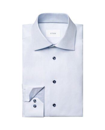 39 Solid Royal Oxford Effect Shirt - Eton Shirt  - 7313584813274