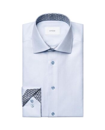 38 Textured Twill Effect Shirt - Eton Shirt  - 7313584814387